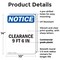 Signmission Clearance 9 Ft 6 In, 10 in W x Rectangle, Plastic OS-2PACK-NS-P-1014-V-10665 - alternate 8